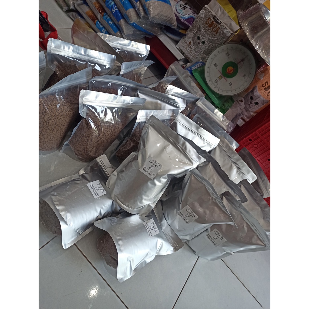 [ Tiết kiệm ] Thức ăn hạt Cat Eye Hàn Quốc túi chiết 1kg có zip tiện lợi