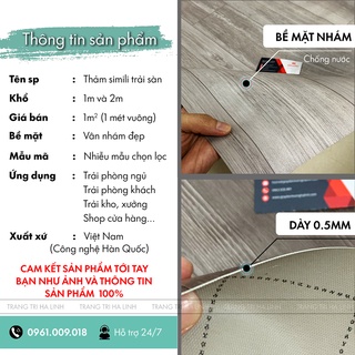 Simili trải sàn vân gỗ miếng thảm nhựa lót nền nhà giả gỗ pvc nhám chống trơn trượt