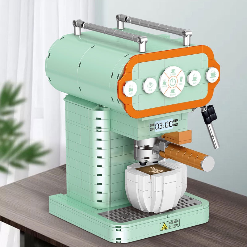 Mô Hình Đồ Chơi Lắp Ráp Máy Pha Cà Phê Mini Lin07 Zhegao 01008