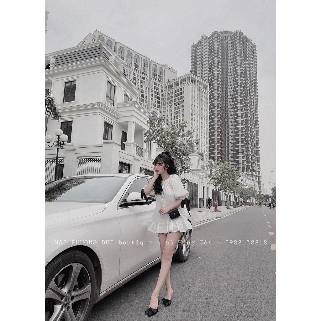 Váy thô dáng ngắn buộc Nơ Tay xinh xắn ( kèm ảnh thật, video ) | BigBuy360 - bigbuy360.vn