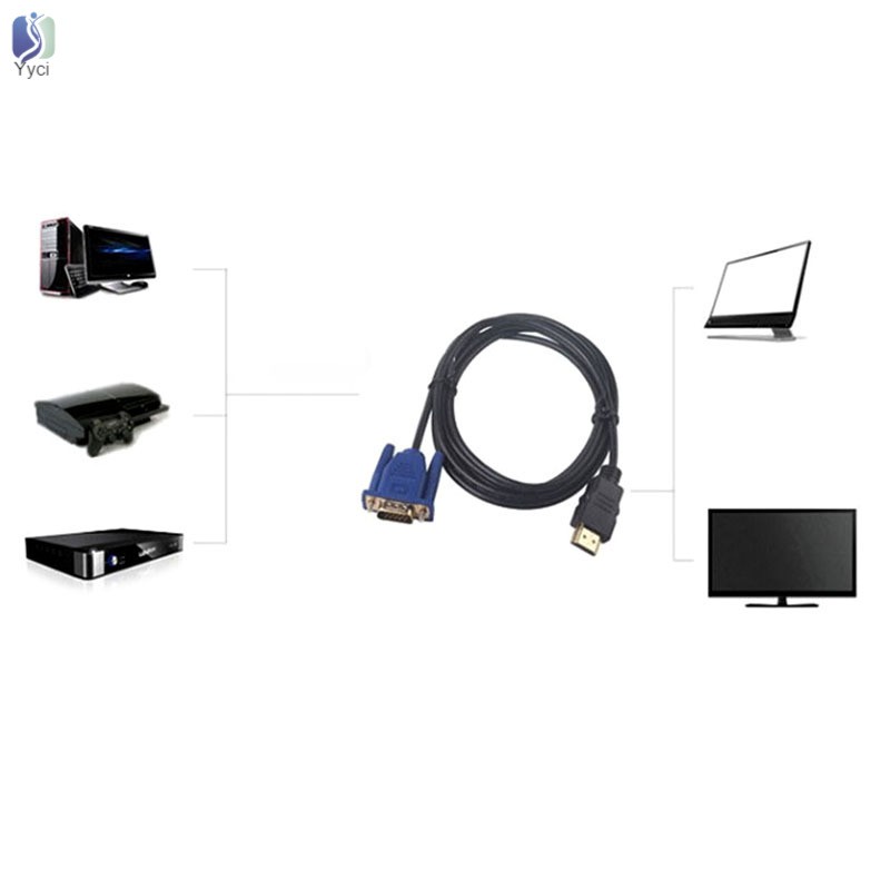Cáp Chuyển Đổi 1.8/3/5/10m 1080p HDMI Sang VGA 15pin Cho HDTV HD LCHO DA VN