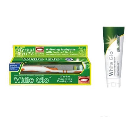 [Có Tem Nhãn] Kem Đánh Răng Thảo Mộc Thơm Miệng White Glo 150g Herbal Whitening Toothpaste