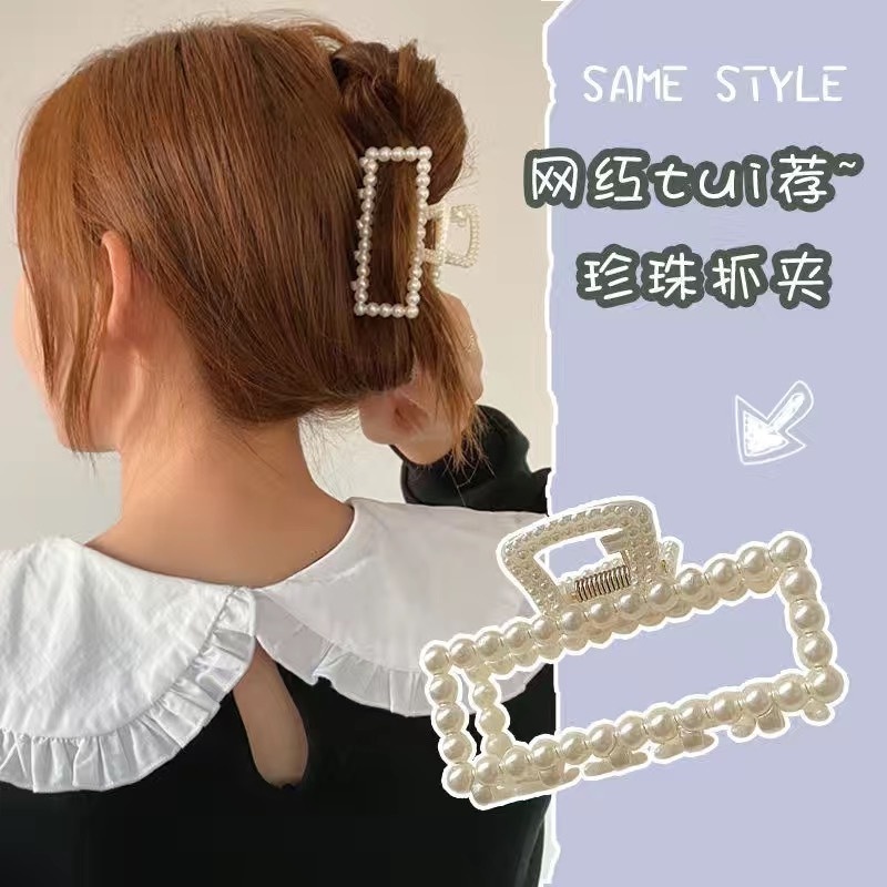 Kẹp Tóc Đính Ngọc Trai Thiết Kế Mới Thời Trang Theo Phong Cách Hàn Quốc Cho Nữ