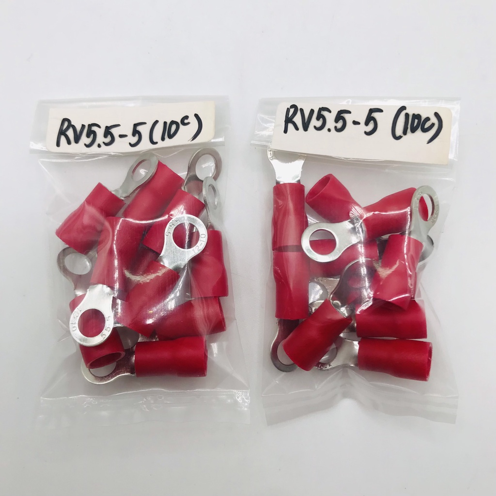 10 Đầu cos tròn rv5.5-5, RV5.5-5, đầu cos dây điện, đầu cos xe máy