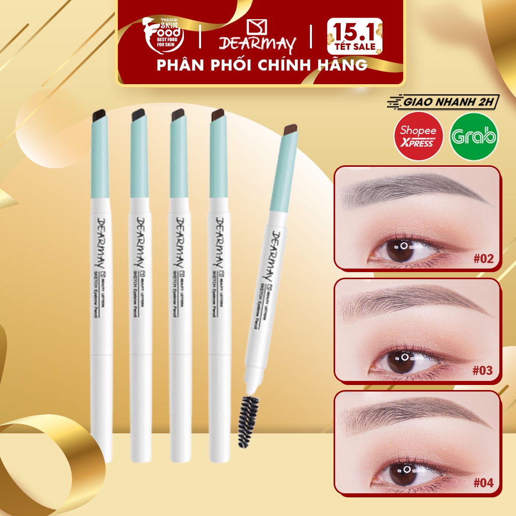 Chì kẻ mày lâu trôi, dễ kẻ Hàn Quốc Dearmay Sketch Eyebrow Pencil