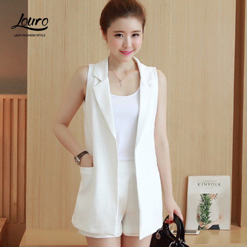 Áo vest nữ Louro L1600, mẫu áo vest nữ công sở không tay, kiểu dáng đơn giản dễ mặc | BigBuy360 - bigbuy360.vn
