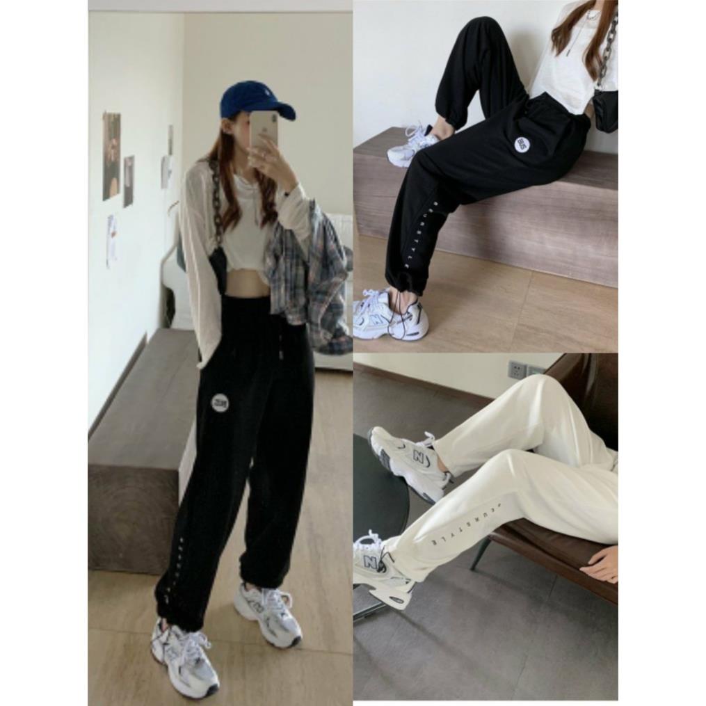 Quần Thun Jogger , Quần Jogger Chữ Thêu Bus 3 Màu C001