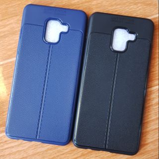 Ốp lưng Samsung A8 Plus / A8 2018 giả da vân bóng cao cấp
