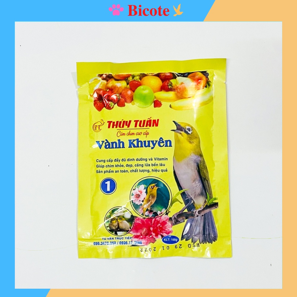 Cám chim khuyên Thúy Tuấn số 1 đóng gói cao cấp giá rẻ loại 100gram