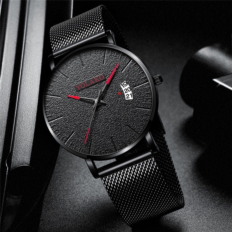 Luxury Men Business Watch Stainless Steel Date Analog Quartz Watches