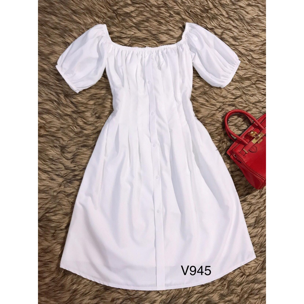 [BÁN LỖ VỐN] Váy trắng thiết kế V945 - Đẹp Shop DVC (Kèm ảnh thật trải sàn do shop tự chụp)