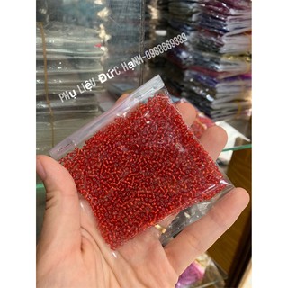 (goi 100g)Hạt cườm tấm nhiều màu