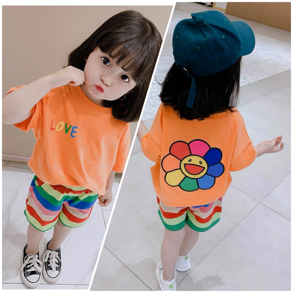 Bộ thun cộc tay bé gái CherryKids size 1-15 tuổi (10-50kg) thun cotton chính phẩm sài gòn