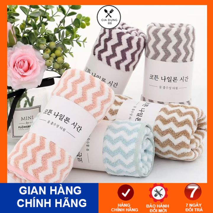 Khăn Lau Mặt Lông Cừu Dùng Cho Người Lớn Và Cho Bé Xuất Hàn 30x50cm Siêu Thấm Nước Nhiều Màu Sắc