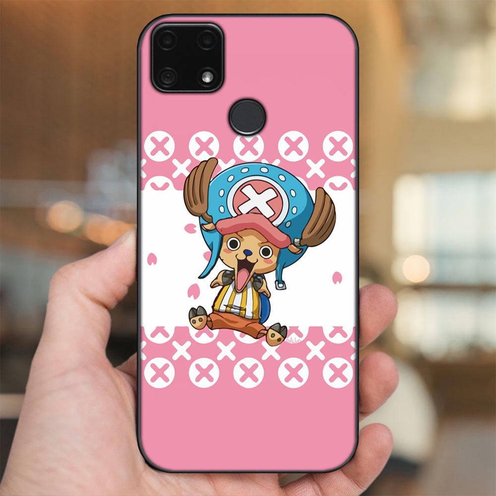 Ốp lưng Realme C25 viền đen in hình Chopper One Piece Đảo Hải Tặc