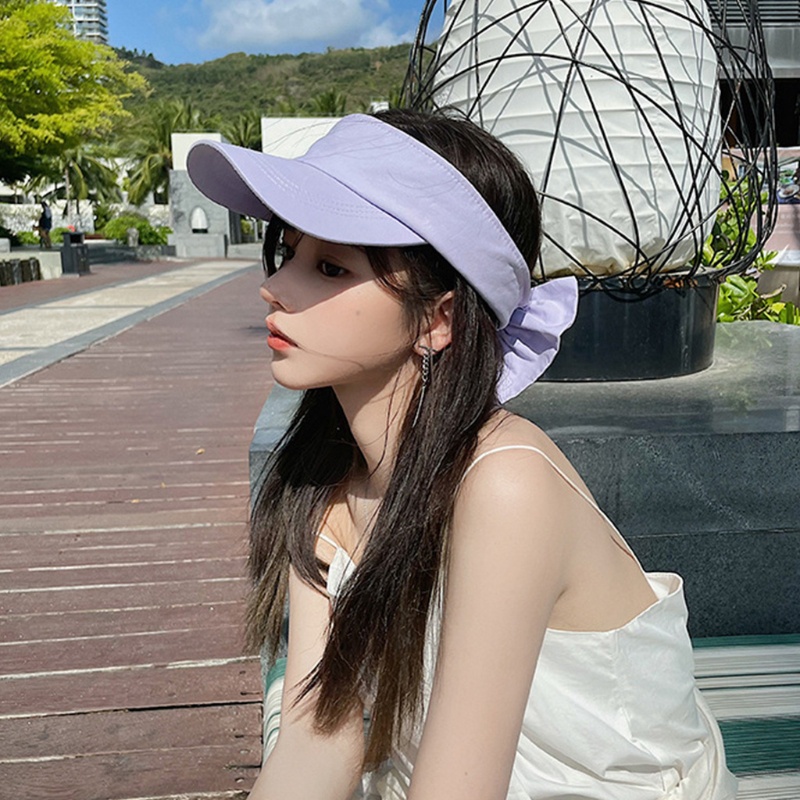 Mũ Lưỡi Trai Mùa Hè Bảo Vệ Da Không Chóp Có Thể Điều Chỉnh Cho Nữ