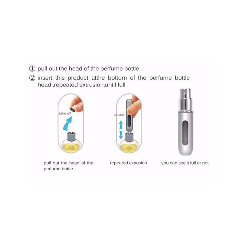 Refillable Portable Mini Perfume Bottle&Traveler Aluminum Spray Atomizer 5ml