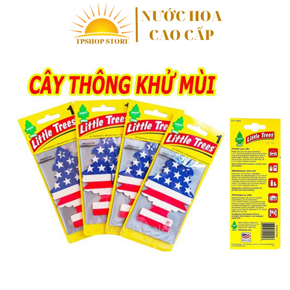 Lá thơm cây thông Little Tree treo ô tô xe hơi nhập khẩu Mỹ khử mùi ô tô,phòng ngủ,tủ quần áo