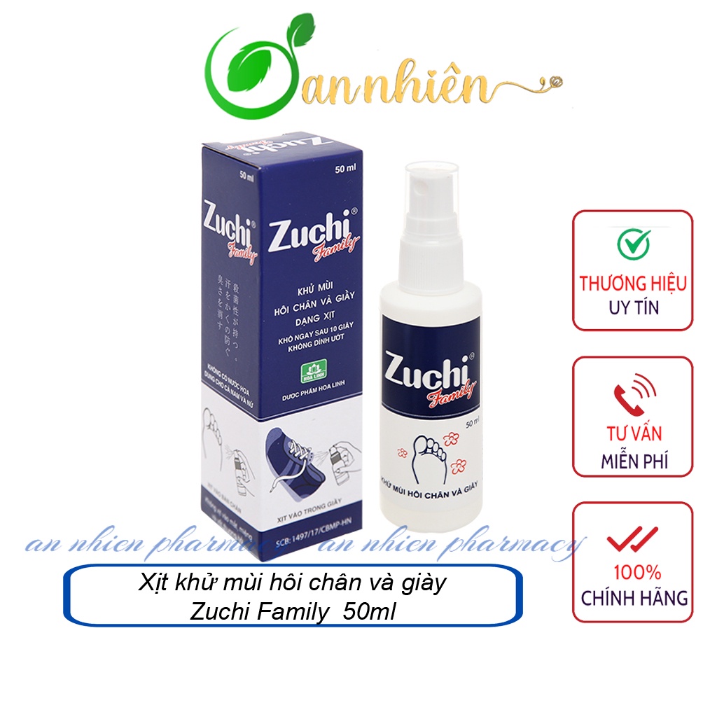 Xịt khử mùi hôi chân và giày Zuchi Family