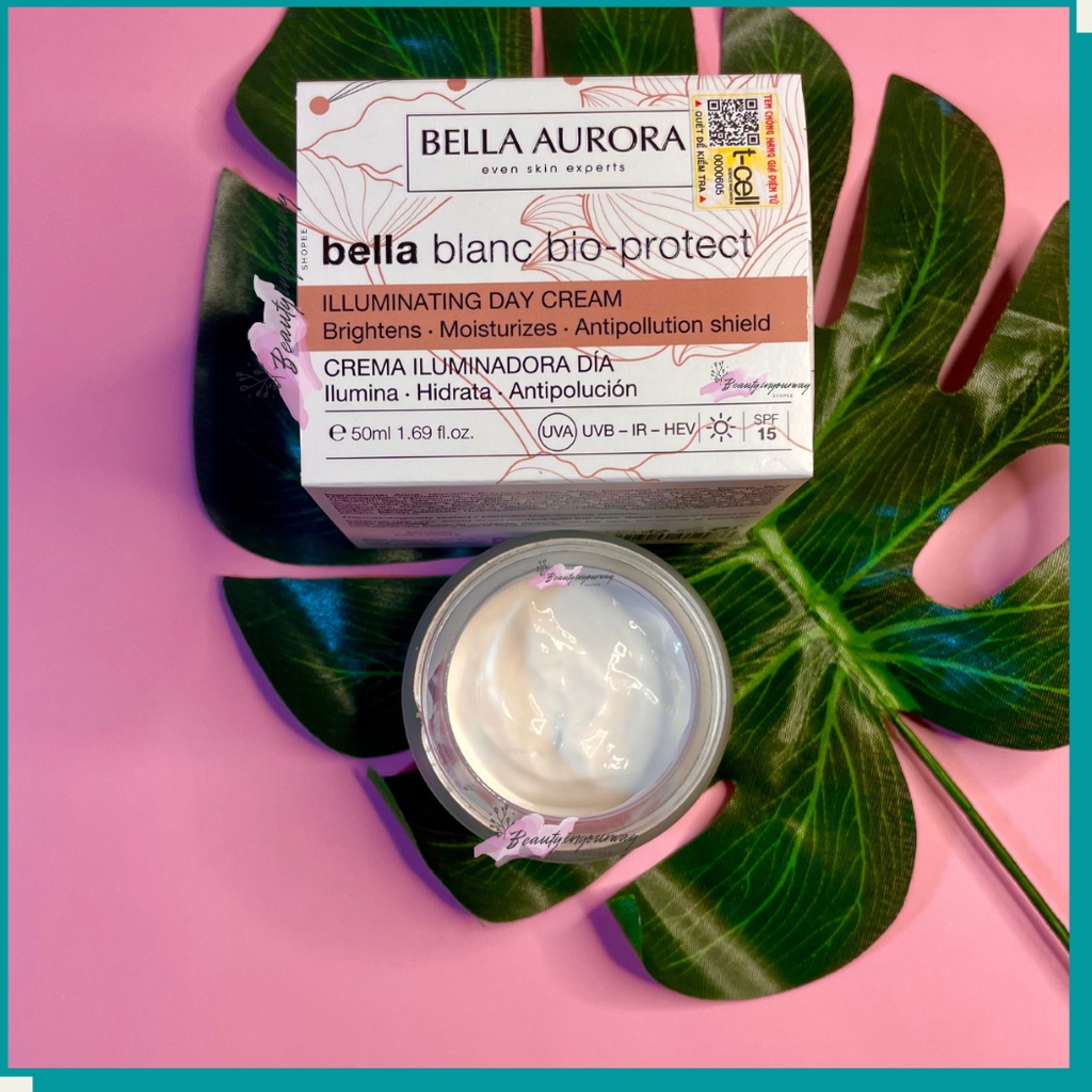 Kem Dưỡng Ngày Làm Sáng Da, Kiềm Dầu Aurora Bella Blanc Bio-Protect Illuminating Day Cream SPF 15