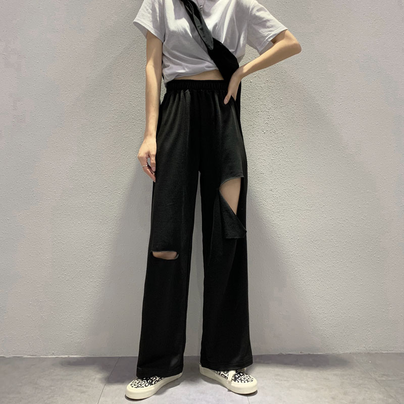 Quần dài thể thao Xiaozhainv ống rộng thời trang Hàn Quốc cá tính | BigBuy360 - bigbuy360.vn