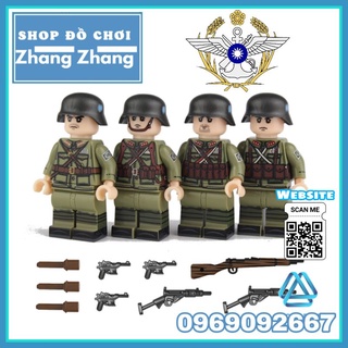 Đồ chơi Xếp hình Lính thế chiến 2 WW-II Minifigures JC001 - 004
