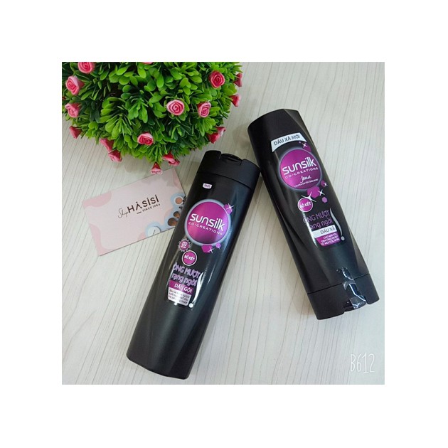 DẦU GỘI &amp; DẦU XẢ SUNSILK ÓNG MƯỢT RẠNG NGỜI 170G