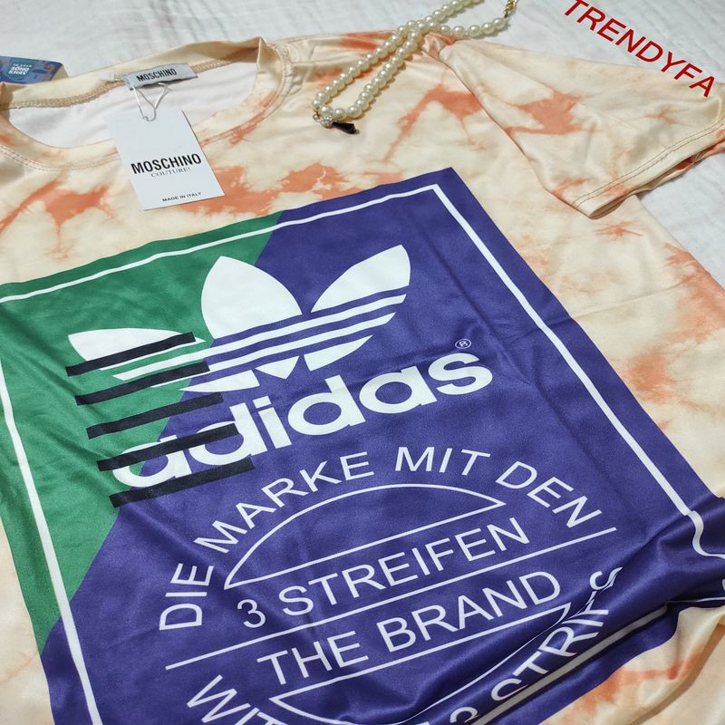 [ Mã TRENHOT21 Giảm 30K]  Áo thun Loang cá tính Adidas, form rộng tay lỡ