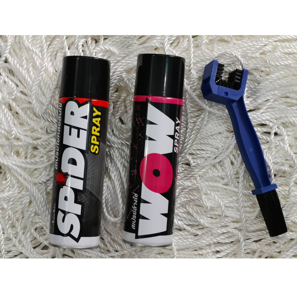 Combo Vệ Sinh Sên Rửa Sên LUBE71 WOW Và Dưỡng Sên Bôi Trơn Sên SPIDER ( Tặng Bàn Chải )