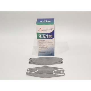 H.A.T MASK Khẩu Trang Y Tế KF94 (Màu Xám có lớp Than Hoạt Tính - Hộp 50 Cái)