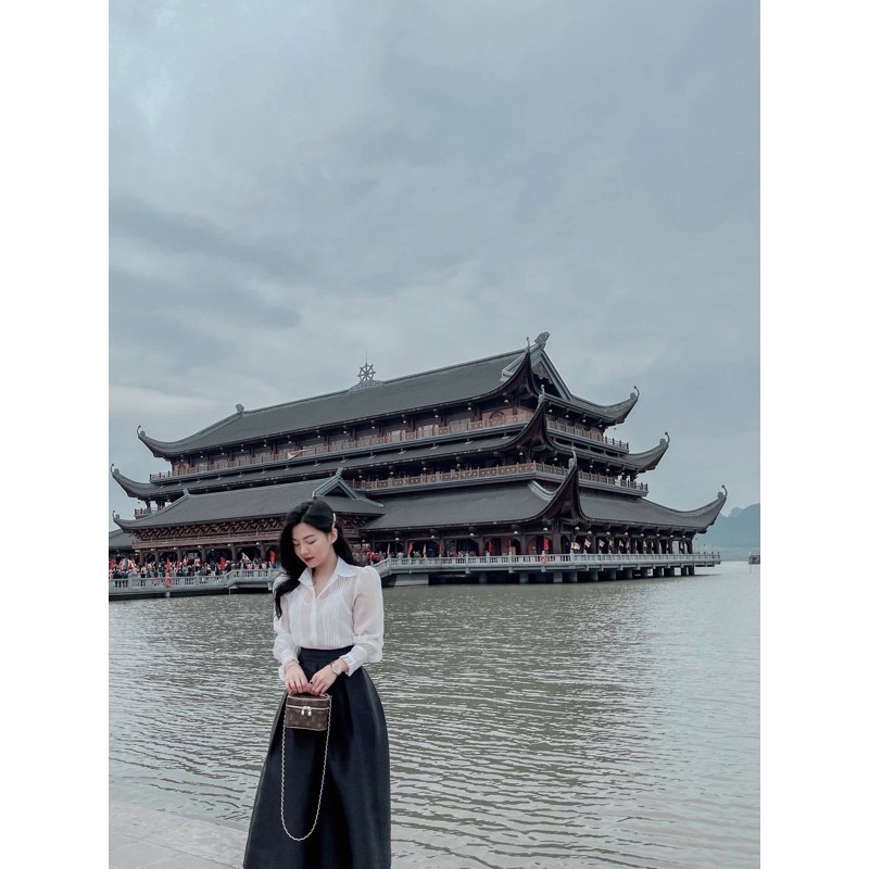 [Mã WASKT304 giảm 15% tối đa 30K đơn 99K] ( Ảnh thật ) A0315 Sơ mi xếp ly kèm áo dây