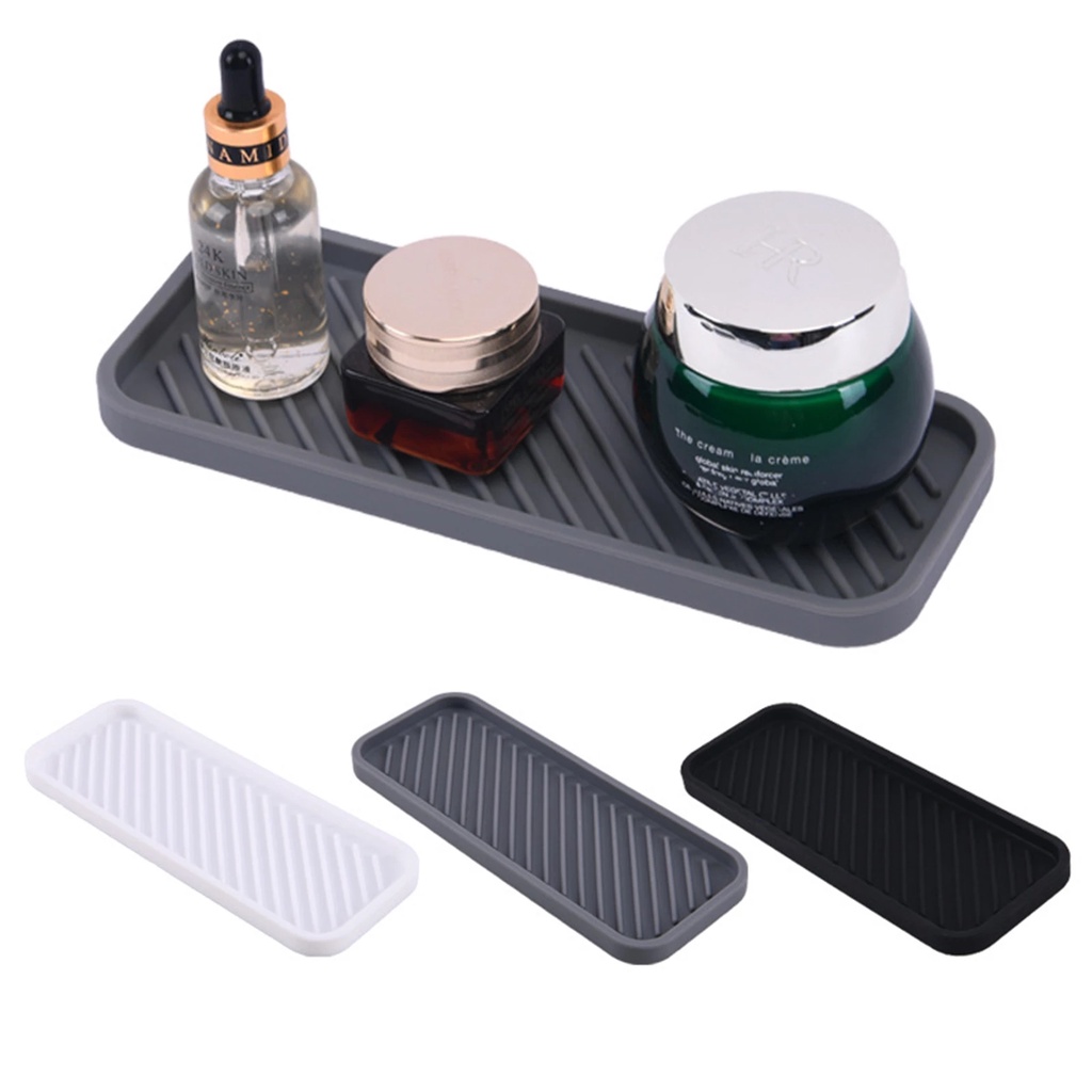 Khay Đựng Xà Phòng/Miếng Rửa Chén Bằng Silicone Thiết Kế Thoát Nước Tiện Dụng Cho Nhà Bếp