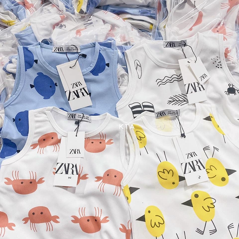 Combo 4 áo ba lỗ bé chất thông hơi cho bé