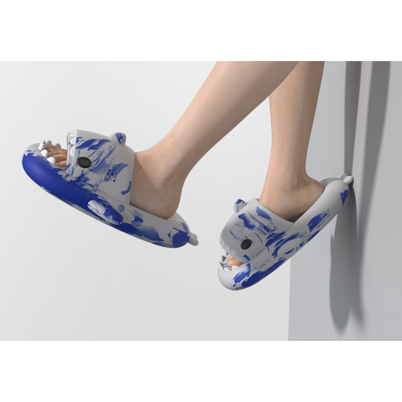 Dép Sandal Đế Dày In Hình Cá Mập Thời Trang Mùa Hè
