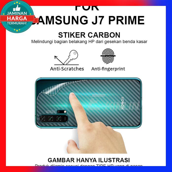 Miếng Dán Sợi Carbon Chống Trầy Cho Mặt Sau Điện Thoại Samsung J7 Prime