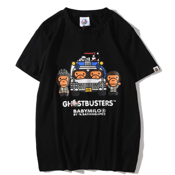 BAPE Mới Áo Thun Tay Ngắn Họa Tiết Rằn Ri Thời Trang Cho Nam Và Nữ