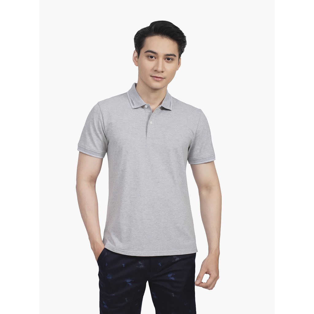 Áo thun polo nam Aristino APS033S2 phông có cổ bẻ dáng regular fit suông vừa trơn màu phối viền cổ vải cotton cao cấp