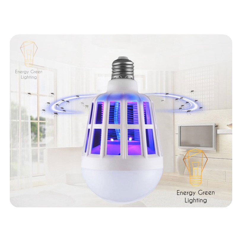 Combo 6 Bóng Đèn Led Energy Green Lighting Chiếu Sáng Kiêm Bắt Muỗi 15w/20w , Côn Trùng An Toàn Hiệu Quả