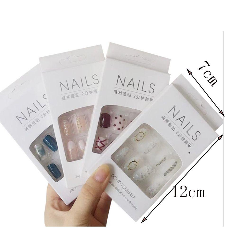 MIHAN1 Móng Tay Giả Đính Đá Trang Trí Hình Bướm Bằng acrylic Thời Trang