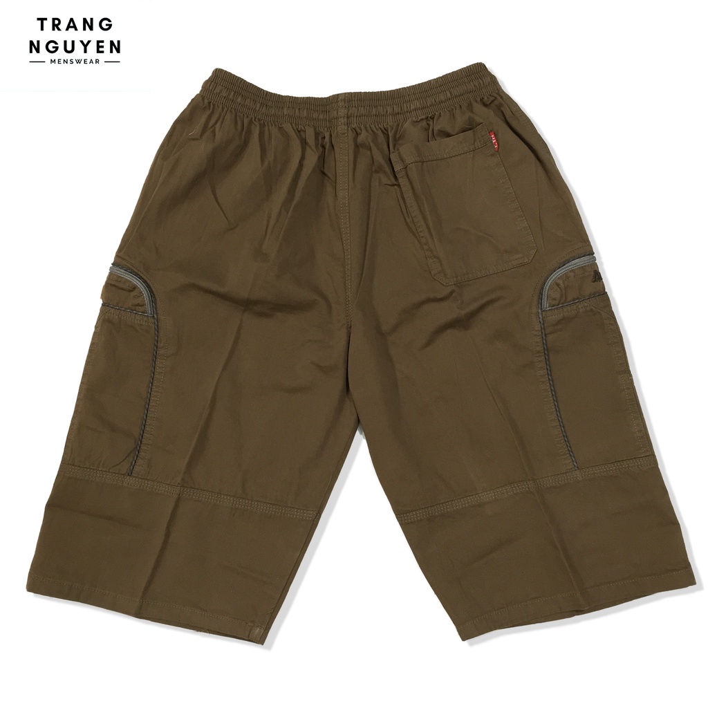 Quần Short Lửng Nam Kaki Túi Hộp Lưng Thun Form Rộng Co Dãn Cao Cấp ShK_THLT