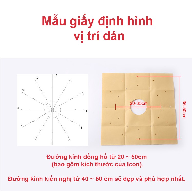 Đồng hồ dán tường DIY Cafe