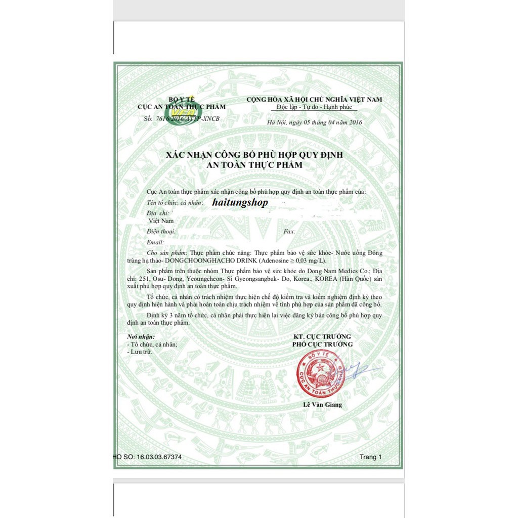 Tinh Chất Đông Trùng Hạ Thảo Hàn Quốc, Hộp 20 ống | BigBuy360 - bigbuy360.vn