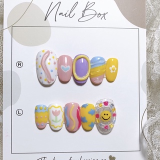 Nailbox-móng up giả hàn quốc gel nổi 3d có sẵn