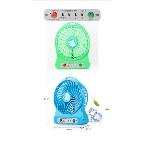 Quạt mini Sạc pin 3 tốc độ pq93