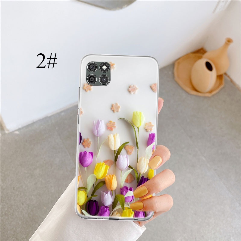 Ốp Điện Thoại Silicone Mềm Họa Tiết Hoa Tím Cho LG V40 G8 X X4 G3 G3S G8 G9 D690 V60 ThinQ OI75