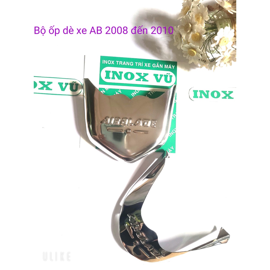 Ốp dè INOX xe Airblade 2008- 2010 + tặng kèm 1 tem logo Titan HONDDA giá 1 cặp tại xưởng INOX Vũ