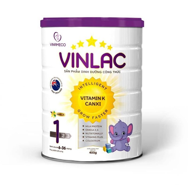 Sữa Vinlac số 0+ 1+ 400g [Date 2023]