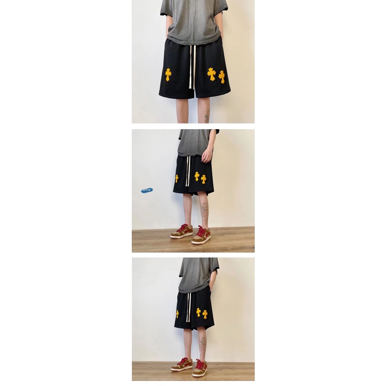 Quần Short Da Dây Rút Ống Rộng Phong Cách Hip Hop Cá Tính Cho Nam
