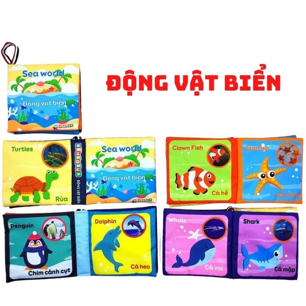 Sách Vải Cho Bé Sơ Sinh Alokidstb Kích Thích Thị Giác Giúp Bé Phát Triển Trí Tuệ, Sách Cho Trẻ Sơ Sinh