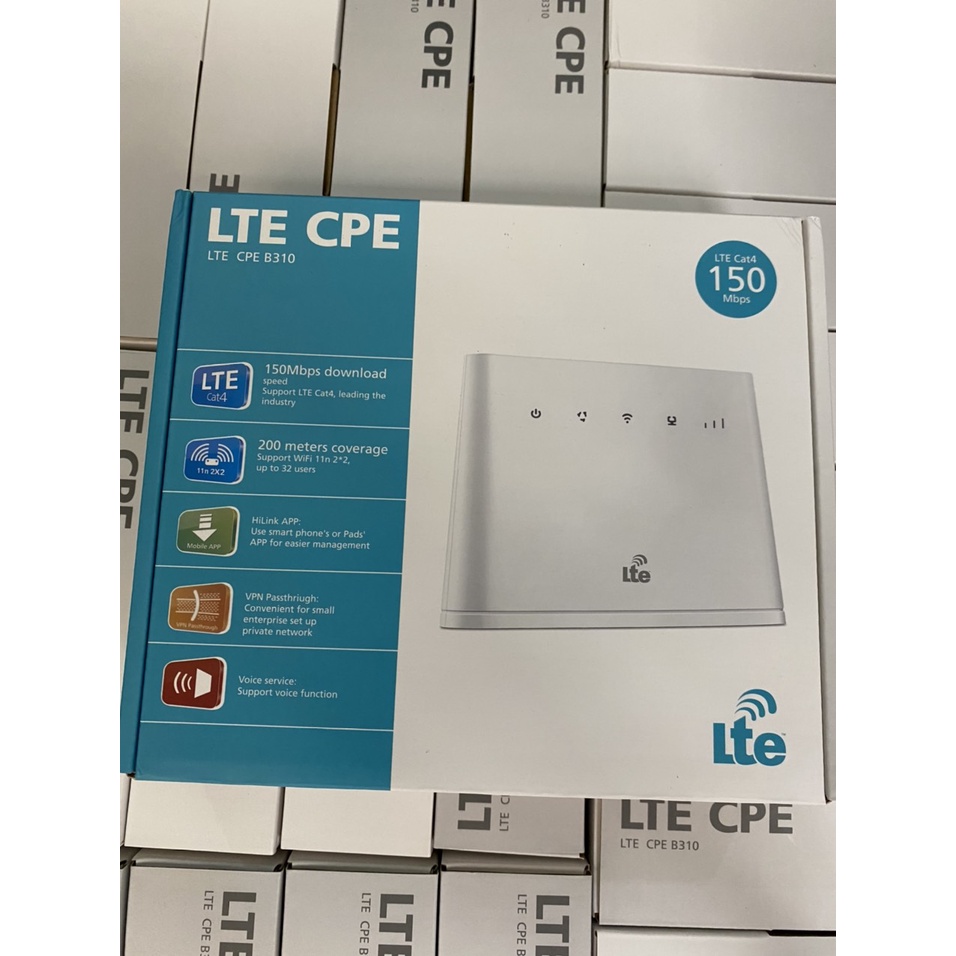 Bộ Phát Wifi 4G LTE HUAWEI B310/ B320 Tốc Độ 150Mbps. Lắp đặt oto, xe khách , tàu du lịch